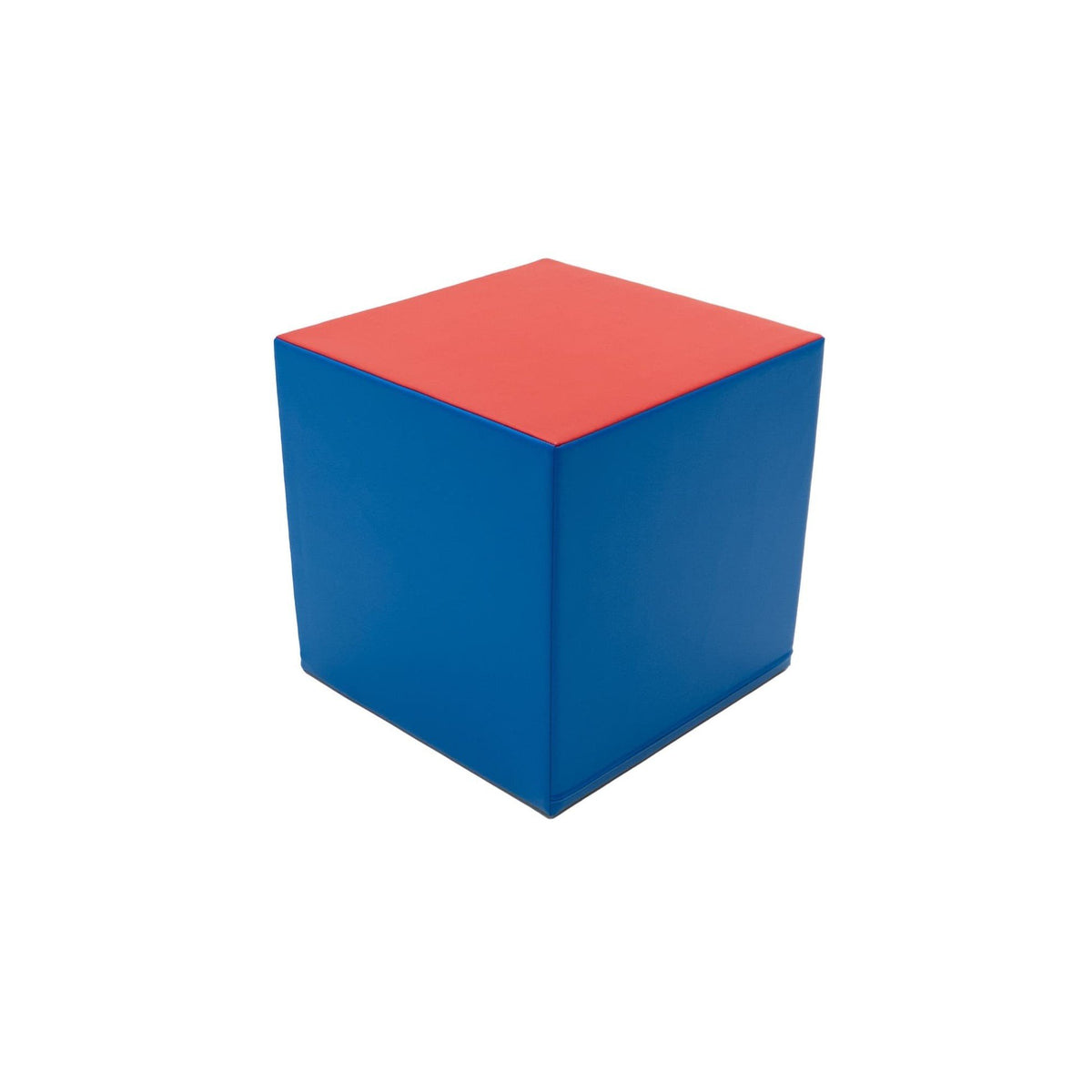 2. Blue and red foam mega cube building block by IGLU shown in studio setting