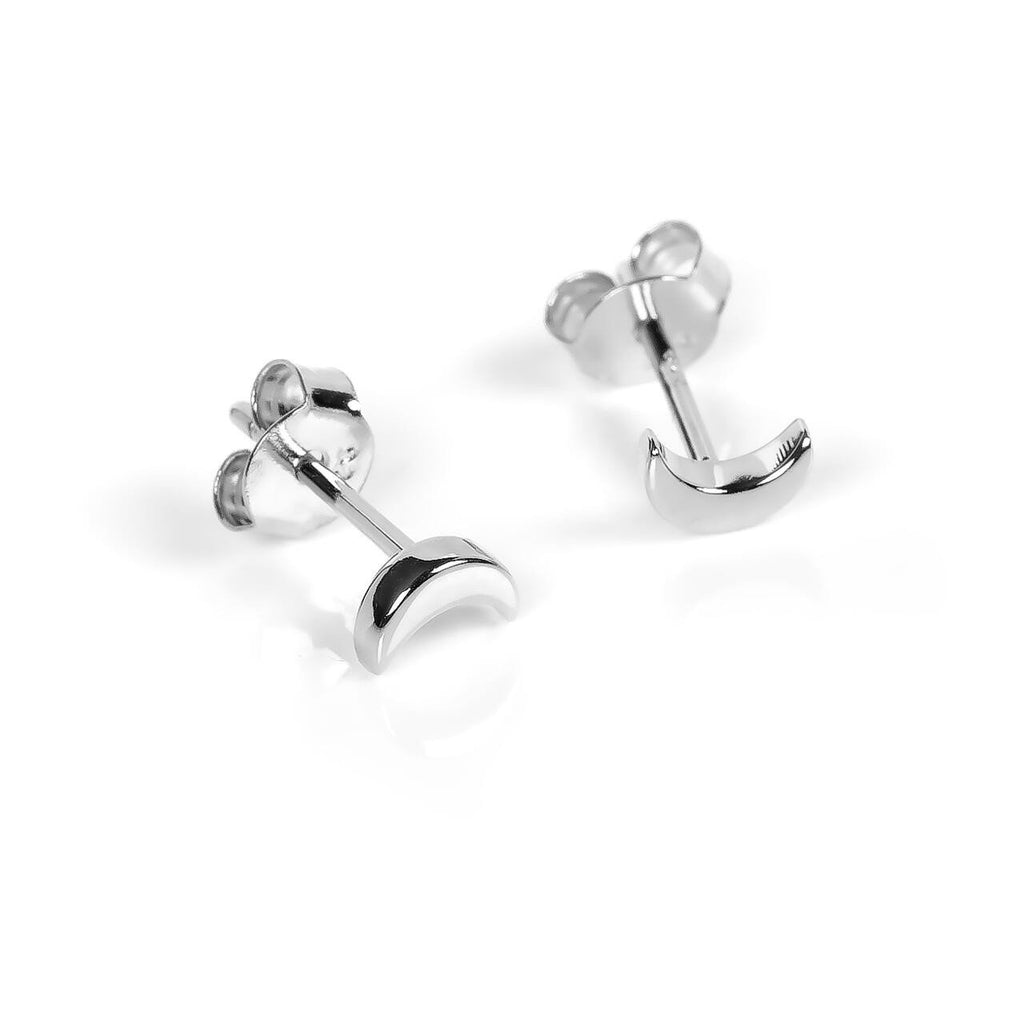 2. MyaMoon women's half moon earrings in silver, featuring chic minimalist style, crafted from 925 silver