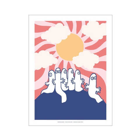 2. Hattifatteners Poster by Moomin, 30x40 cm, colorful design on silk paper