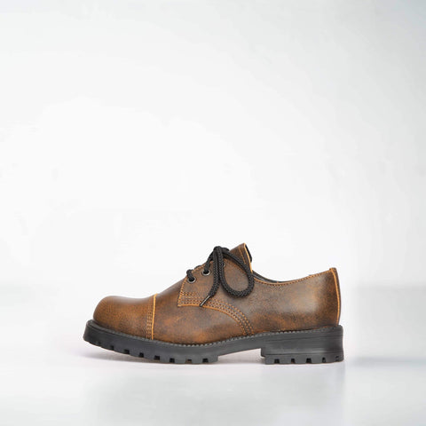 4. Opposite side view of unisex light brown Samelin Widgets, emphasizing direct-injected PU outsole