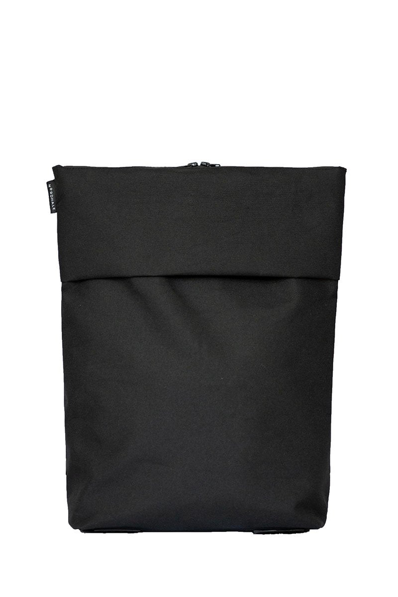 16. Studio shot of Nordhale HØLAR Weatherproof Backpack front view, highlighting weatherproof material