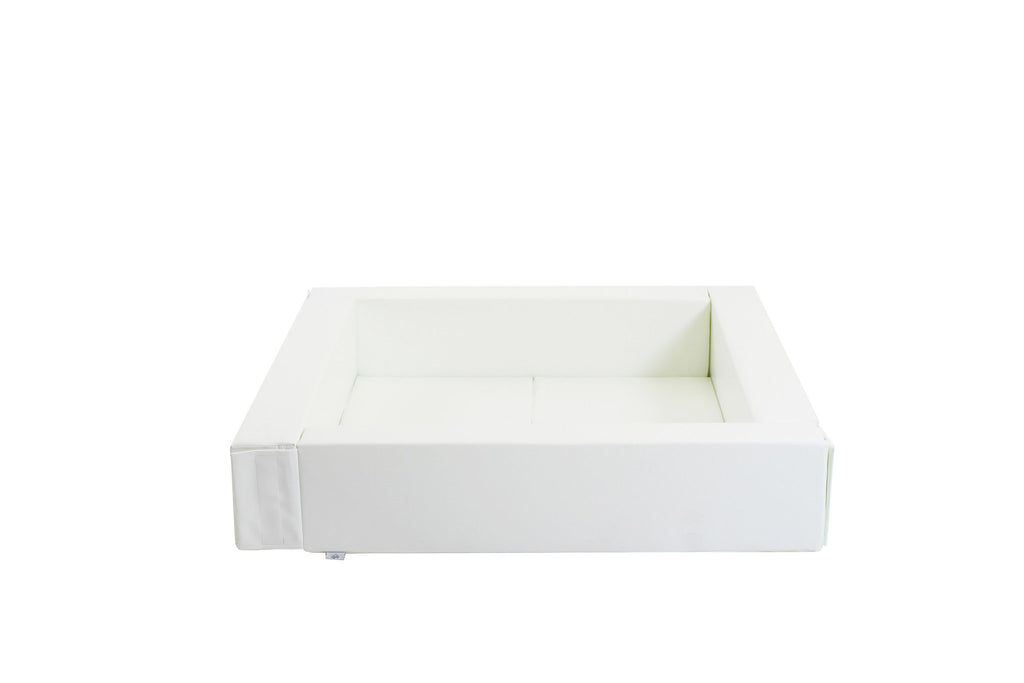5. Studio shot of white IGLU soft play ball pit with clean background