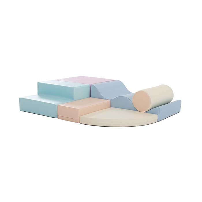 2. IGLU Explorer 6-piece pastel foam block set on a white background
