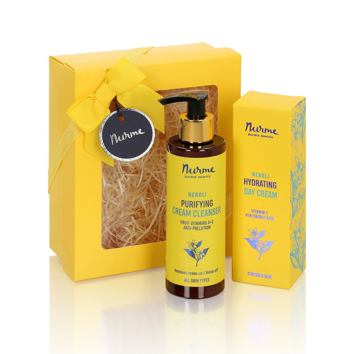 4. Nurme Natural Skincare Set with Neroli purifying cream-foam and day cream in gift box