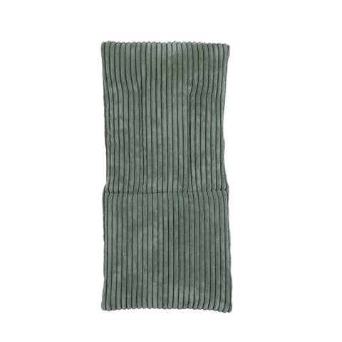 2. Olive green ribbed corduroy fabric laid flat, used for MeowBaby swing seat cushion