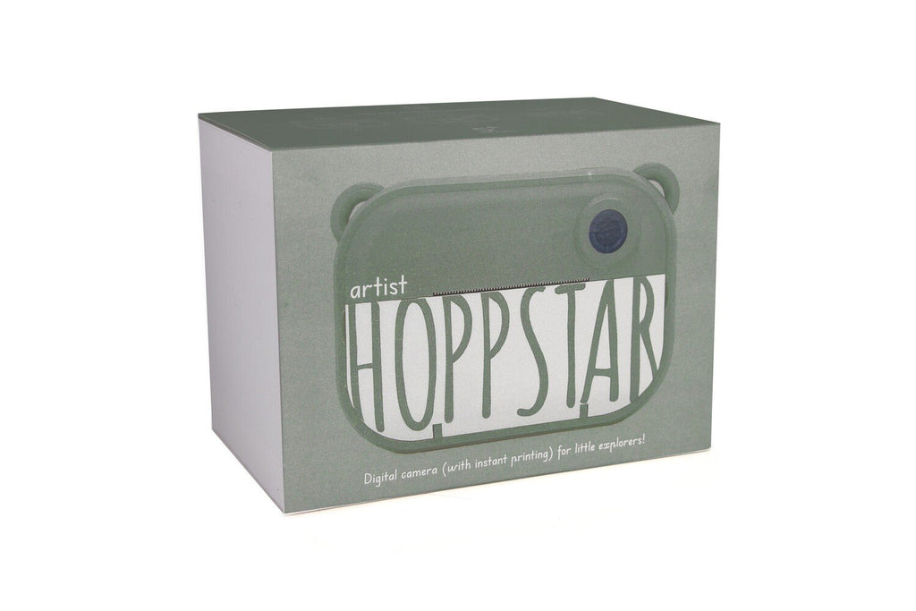 2. Green Hoppstar kids camera in packaging with bear ear design on white background