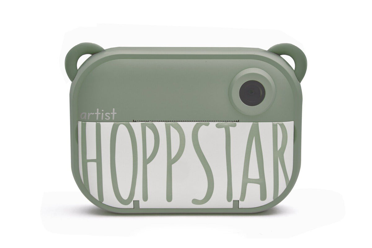 2. Green Hoppstar kids camera with bear ear design on white background