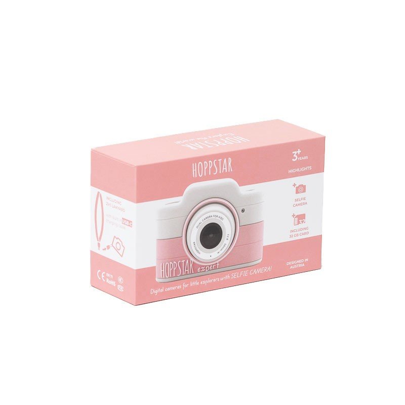 5. Pink Hoppstar Expert camera packaging box on white background