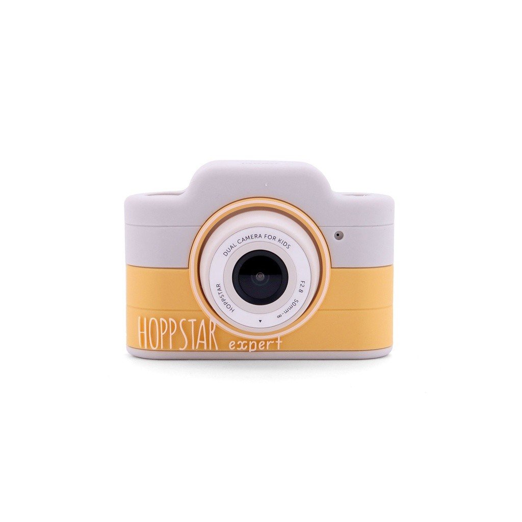 2. Yellow and grey Hoppstar Expert kids camera with dual lens
