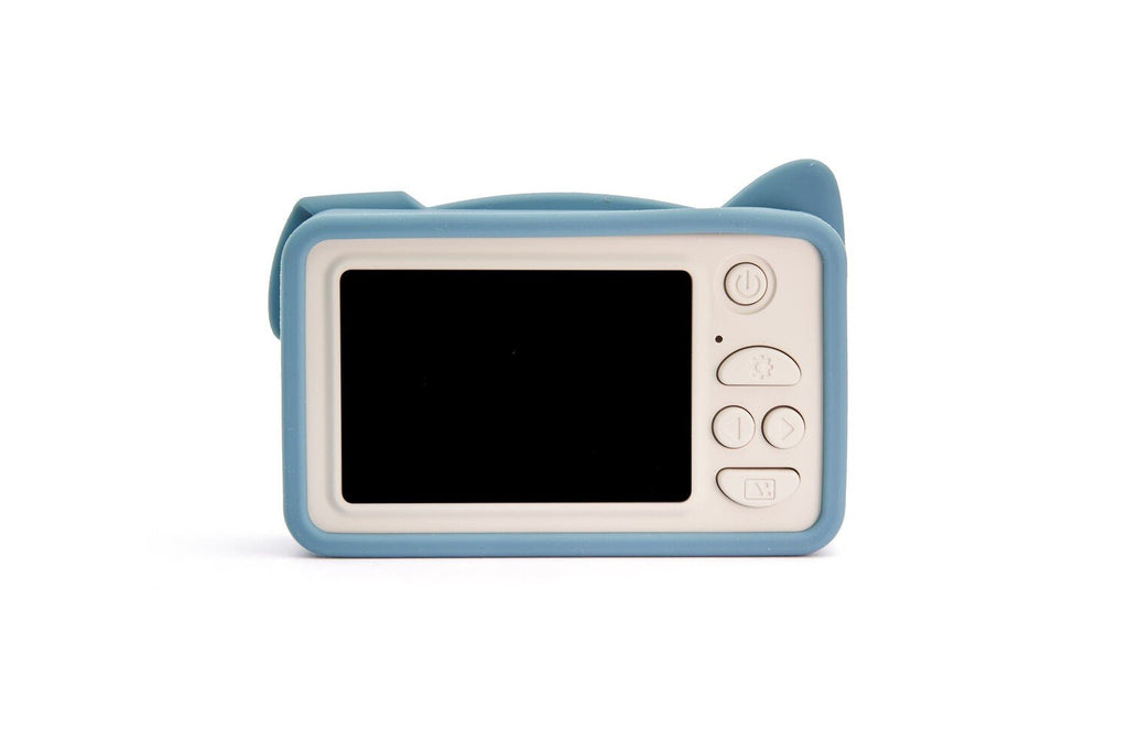 2. Back view of yellow Hoppstar Rookie camera with pineapple detail on clean white background