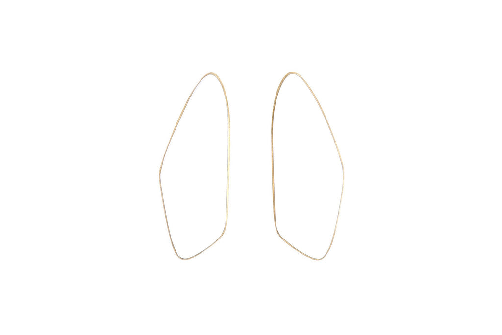 8. Lisa Kroeber Jewellery Leaves Small Earrings in white, organic shape design