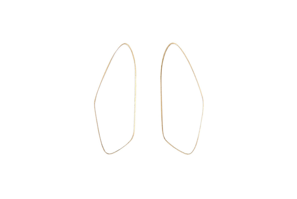 8. Lisa Kroeber Jewellery Leaves Small Earrings in white, organic shape design