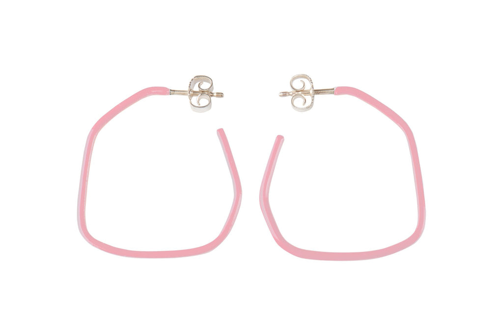 17. Studio image of Lisa Kroeber Jewellery Lines Earrings in pink