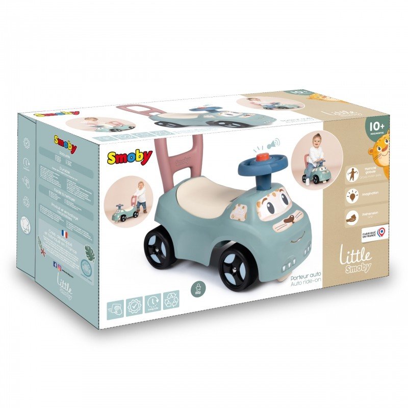 2. Smoby Little Ride-on Pusher packaging showing product features and branding
