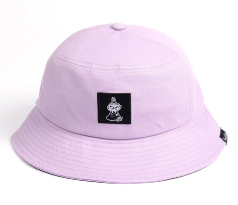 4. Front view of lilac Little My bucket hat by Moomin, highlighting design and color