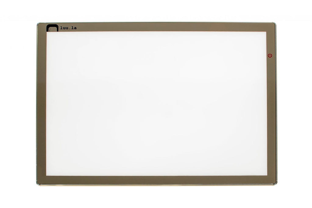2. Luula light board panel with golden aluminum frame on white background
