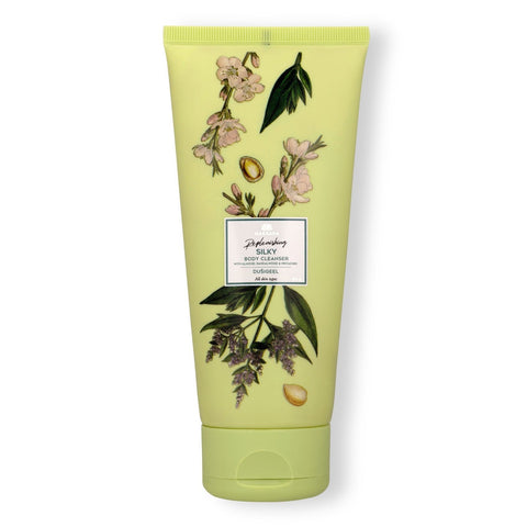 2. Magrada X Lauren moisturizing shower gel in 200ml tube with floral design, studio shot