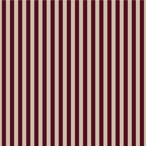 2. Studio shot of Dekornik's Maya Stripes Wallpaper featuring thin cherry brown and beige vertical stripes on a matte paper surface