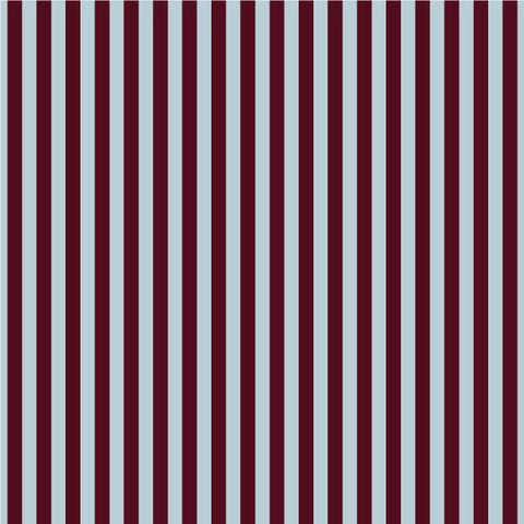 2. Brown and blue striped wallpaper pattern by Dekornik, shown in a studio setting highlighting vertical stripes