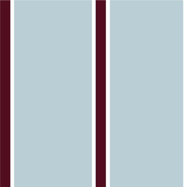 2. Studio shot of Maya Stripes Wallpaper showing wide blue and cherry stripes on a clean background, highlighting the elegant and timeless design