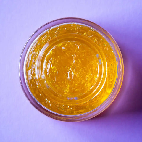 3. Close-up of Usva Cosmetics Meadow Flower Gentle Balm-to-Milk Cleanser texture in jar