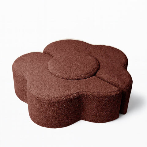 3. Close-up of MeowBaby foam flower shape set in dark brown, assembled into a complete flower shape