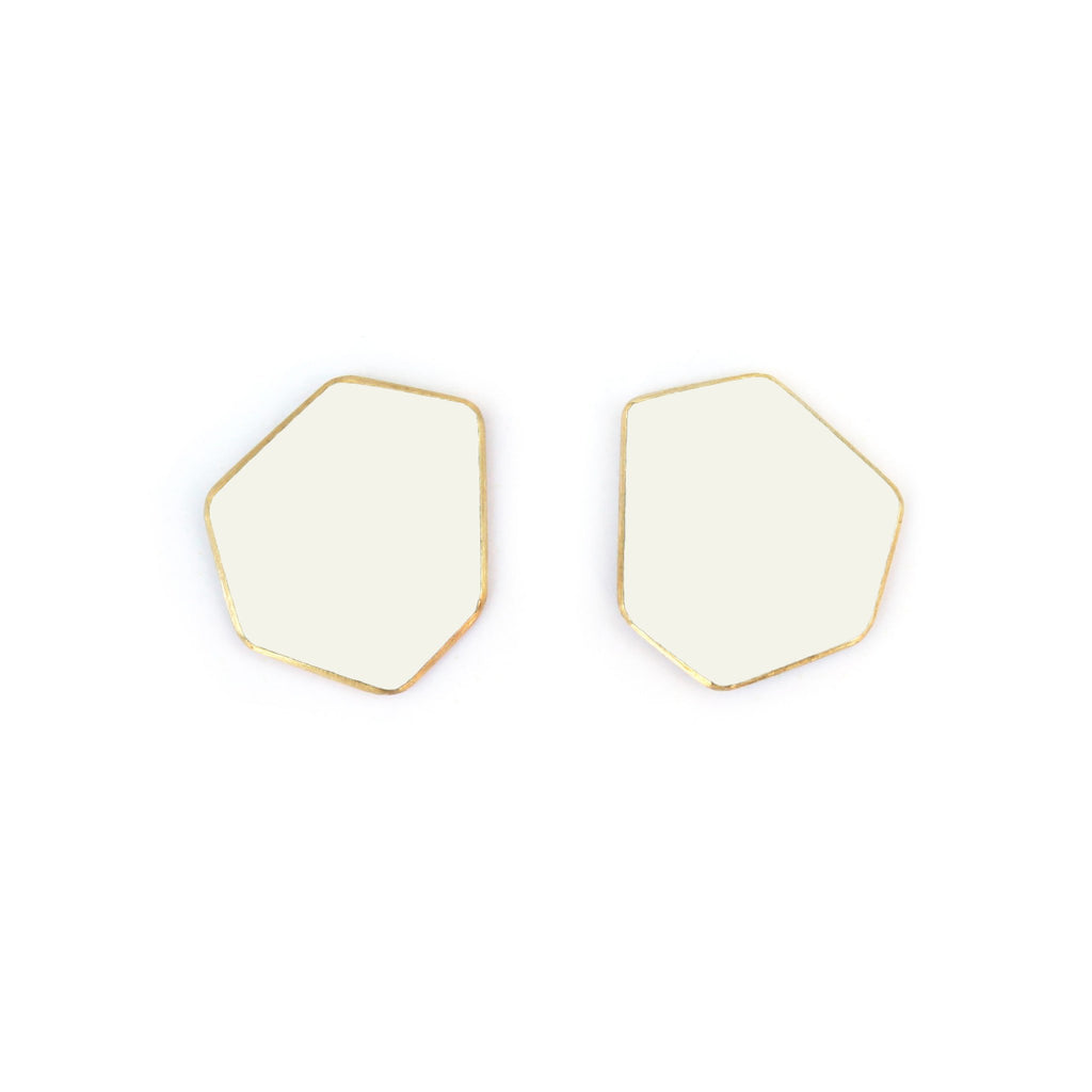 7. Lisa Kroeber Jewellery MINI earrings in white, studio shot