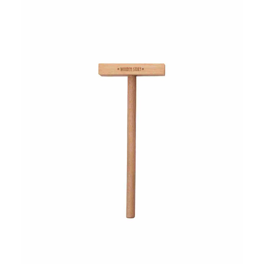 2. Single Montessori wooden accessory with a T-shaped design and Wooden Story logo, displayed on a white background