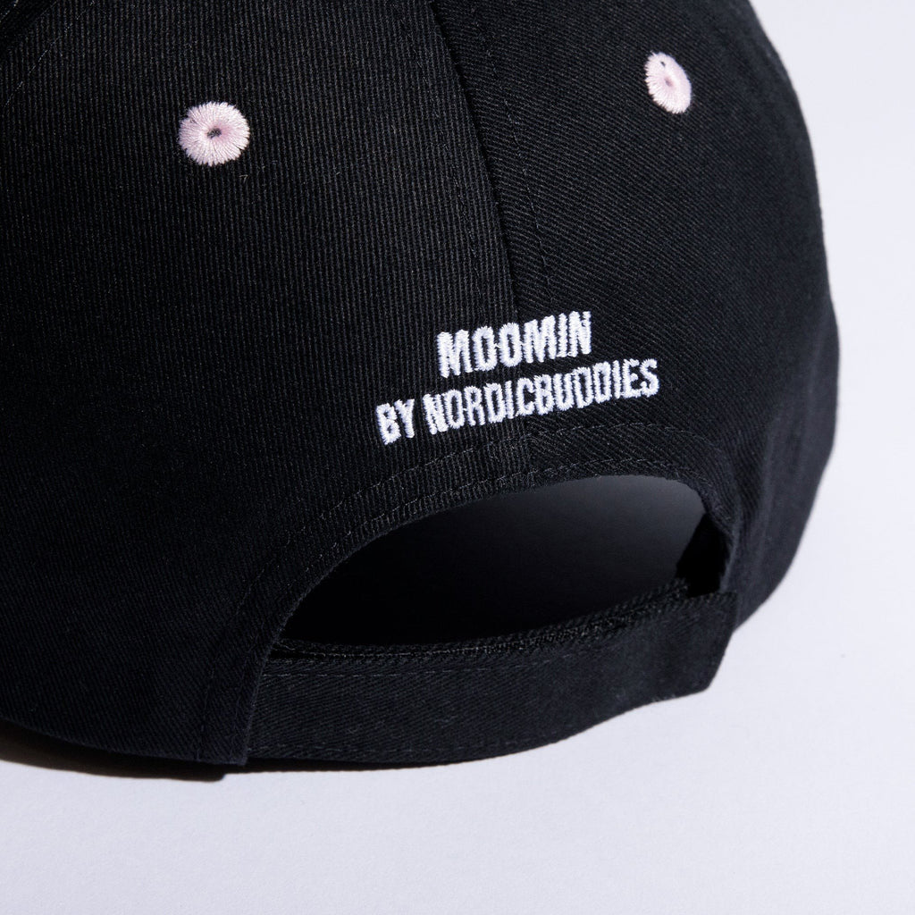3. Back view of Moomin Love kids' cap with Moomin by NordicBuddies branding and adjustable strap