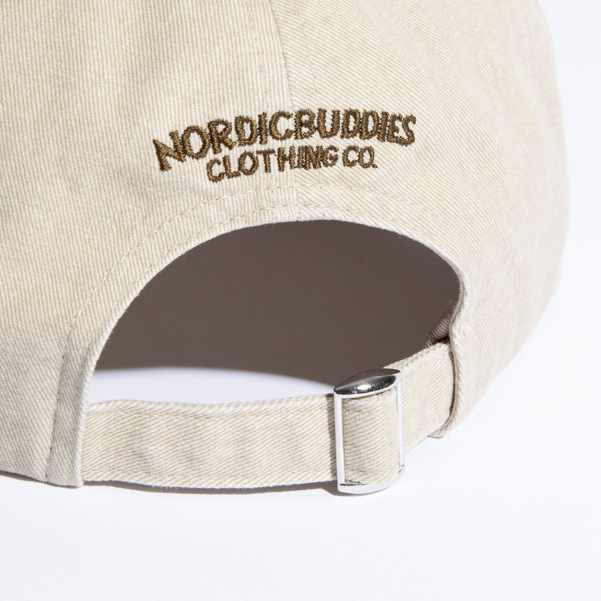 5. Back view of Moomin by NordicBuddies cap showing adjustable strap and NordicBuddies logo