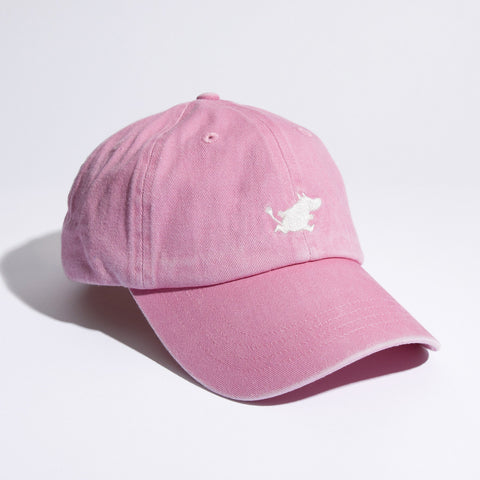 3. Moomin Classics pink denim dad cap by NordicBuddies, studio shot
