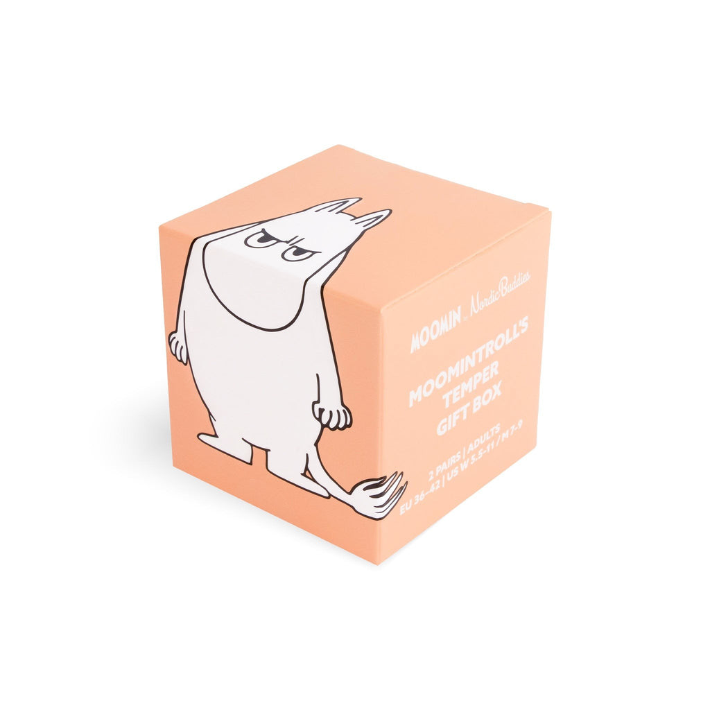 4. Moomin by NordicBuddies gift box in peach with Moomintroll character illustration