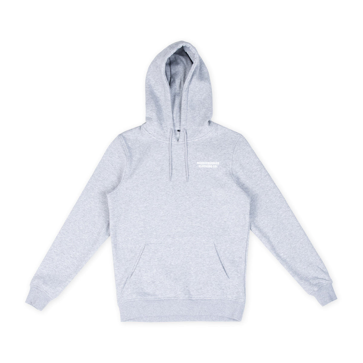 6. Flat lay of unisex grey Moomintroll's Temper Hoodie showing front design