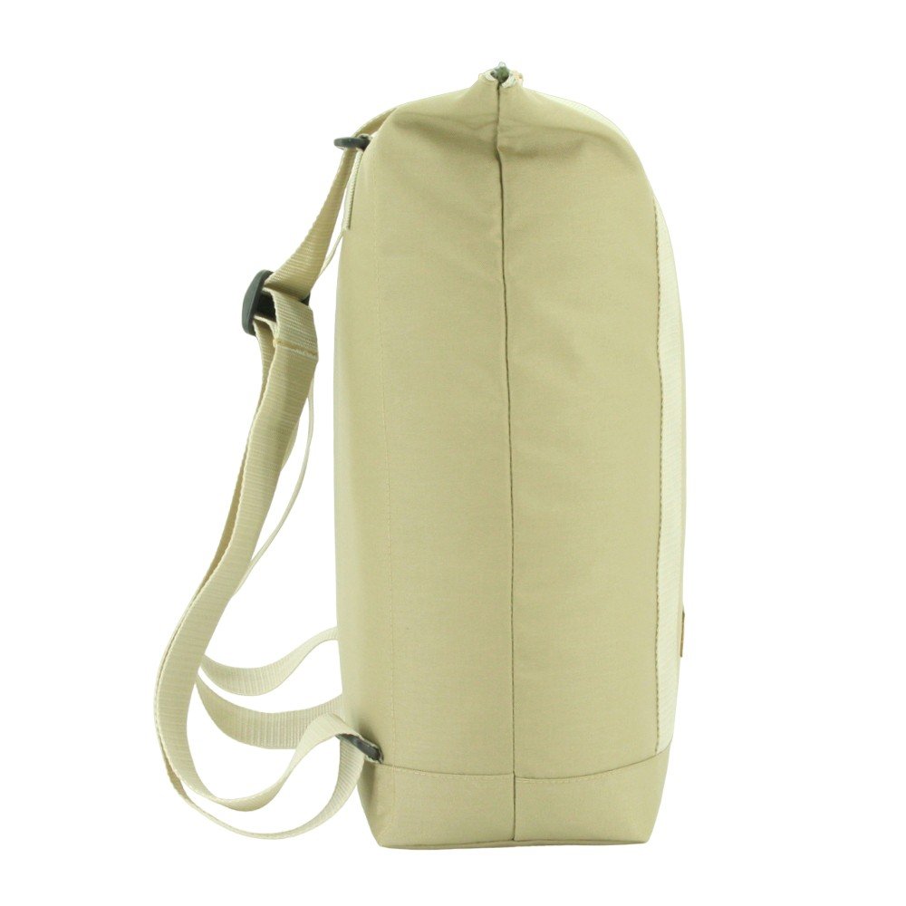 9. Side view of Noel beige multifunctional bag, showcasing spacious design and sturdy construction