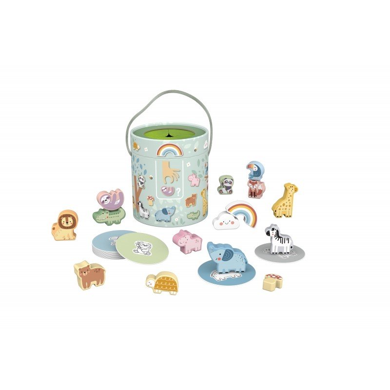 5. Woopie Mystery Box with various animal shapes and matching cards