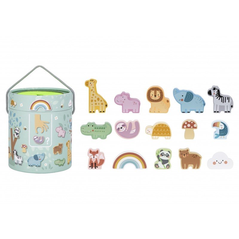 7. Woopie Mystery Box with animal shapes including giraffe, elephant, and zebra