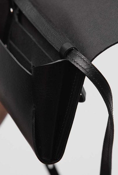 18. Close-up of black leather Stella Soomlais Capital of Plenty clutch-wallet showing interior slots