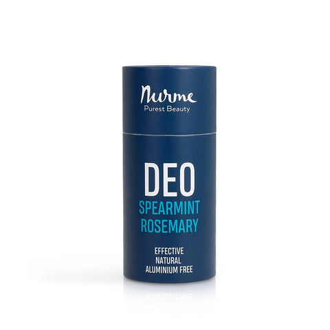 3. Nurme spearmint rosemary natural deodorant in eco-friendly blue cardboard packaging on white background