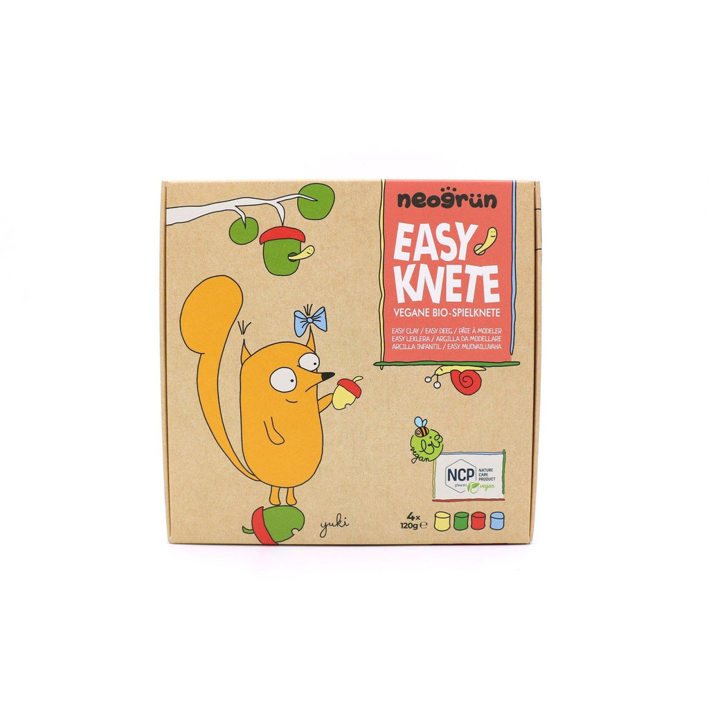 2. Neogrün Easy Clay packaging featuring a cartoon squirrel and colorful design