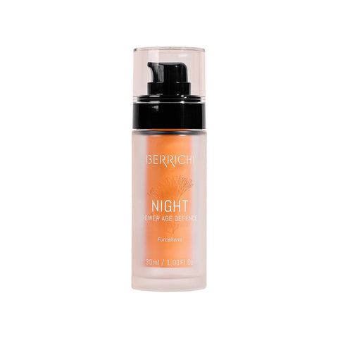 2. Berrichi Night Cream NIGHT with refill bottle, 30ml, displayed in studio