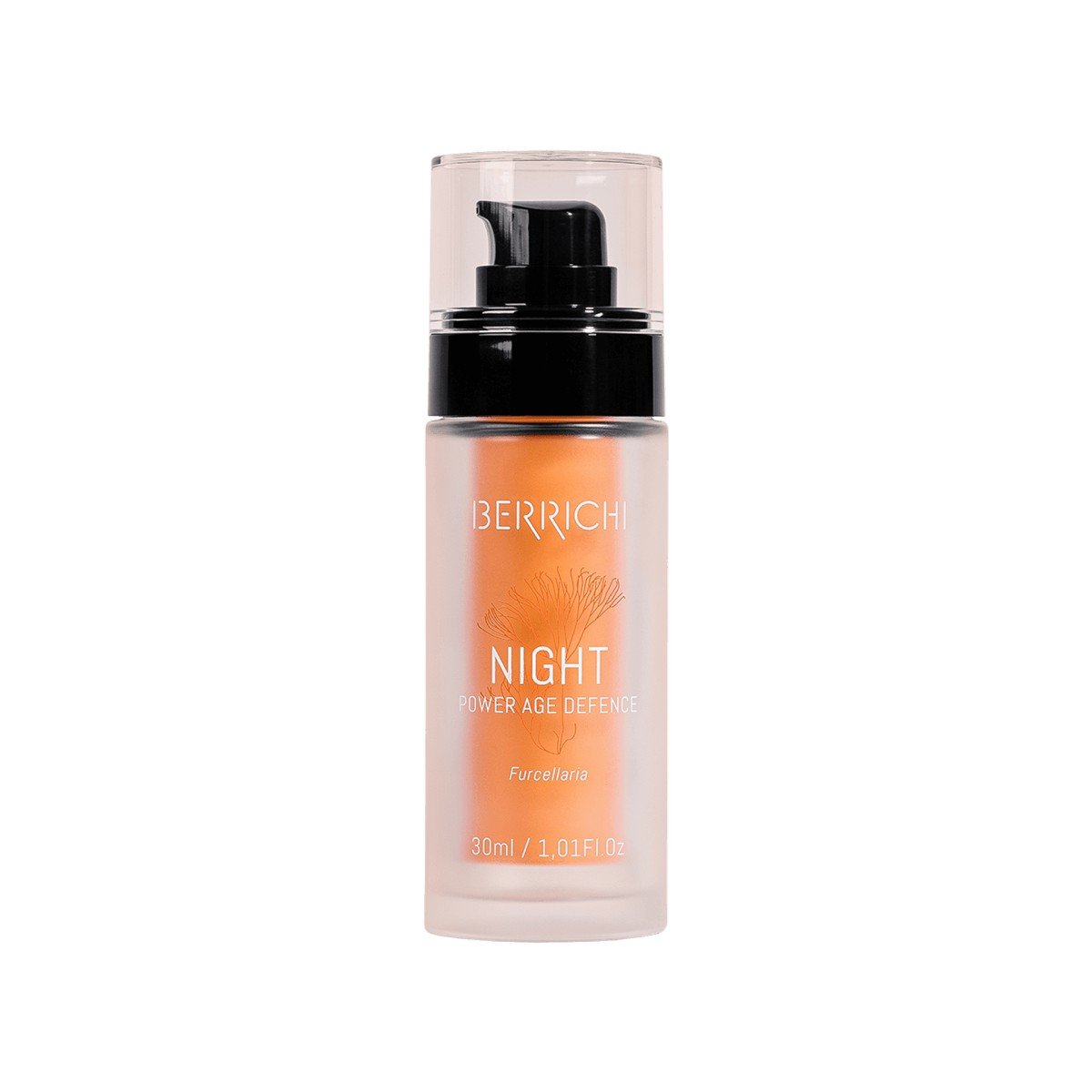 3. Berrichi Night Cream 30ml bottle with pump, shown in studio