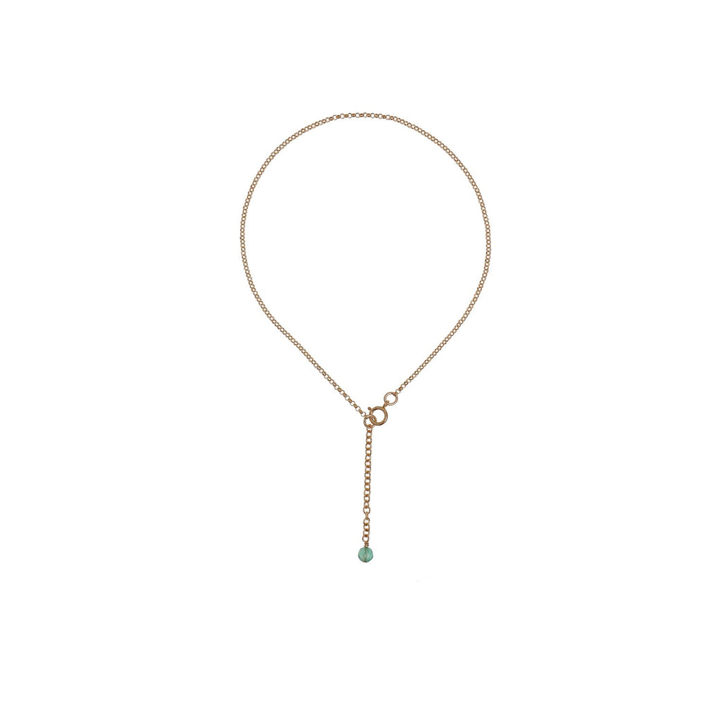 1. New Vintage by Kriss Anklet Keep It Simple in gold-plated silver with turquoise stone, shown in studio