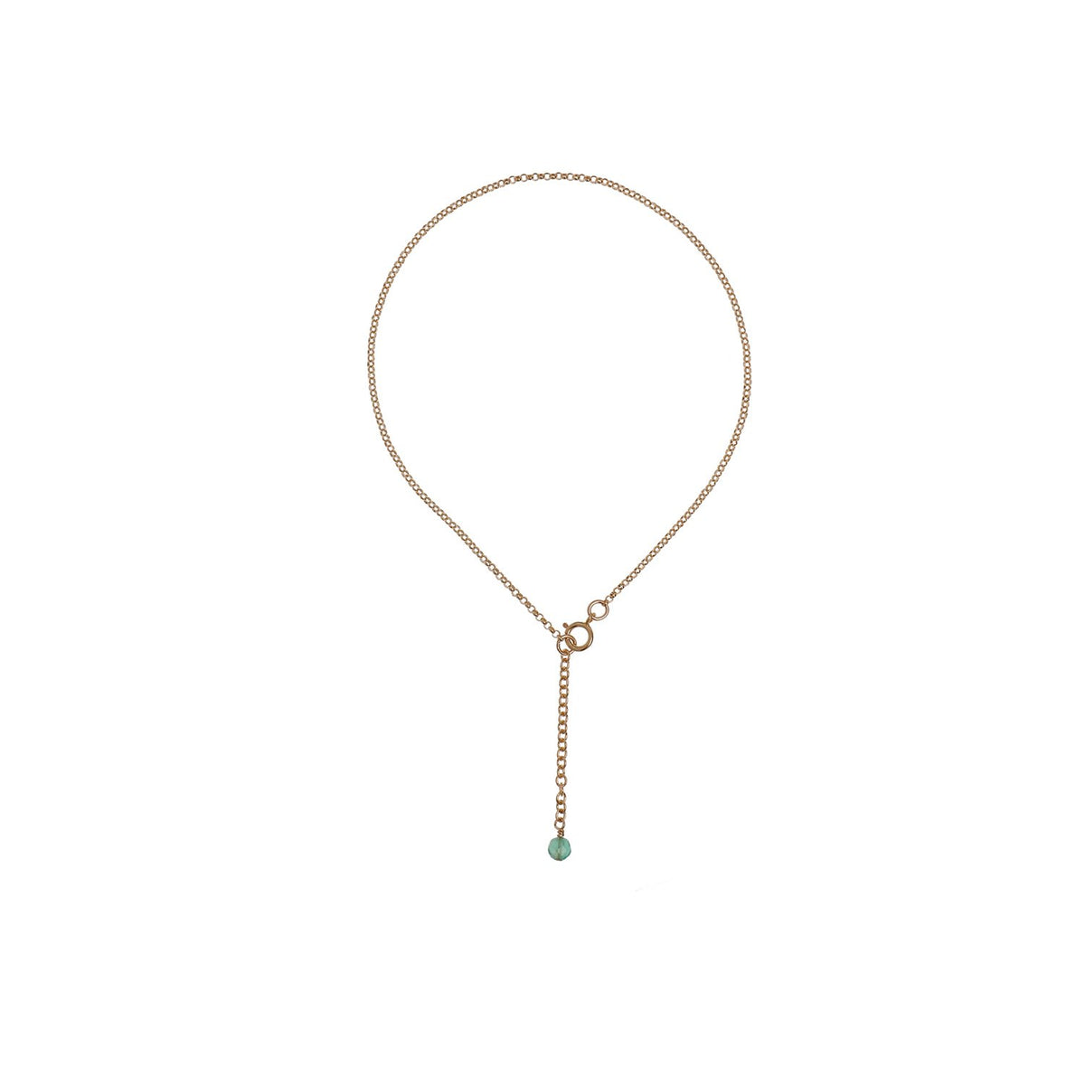 1. New Vintage by Kriss Anklet Keep It Simple in gold-plated silver with turquoise stone, shown in studio