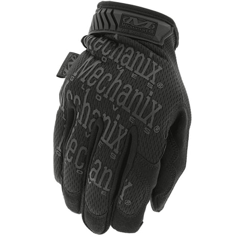 1. Black Mechanix tactical glove with logo on backhand, shown in studio setting