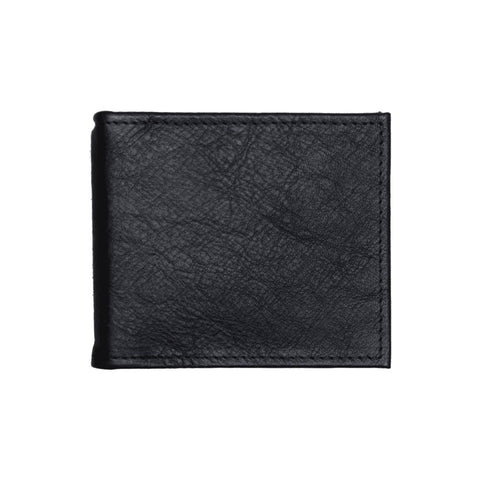 5. Front view of Papillon Wallet No. 33 in black leather, emphasizing classic style