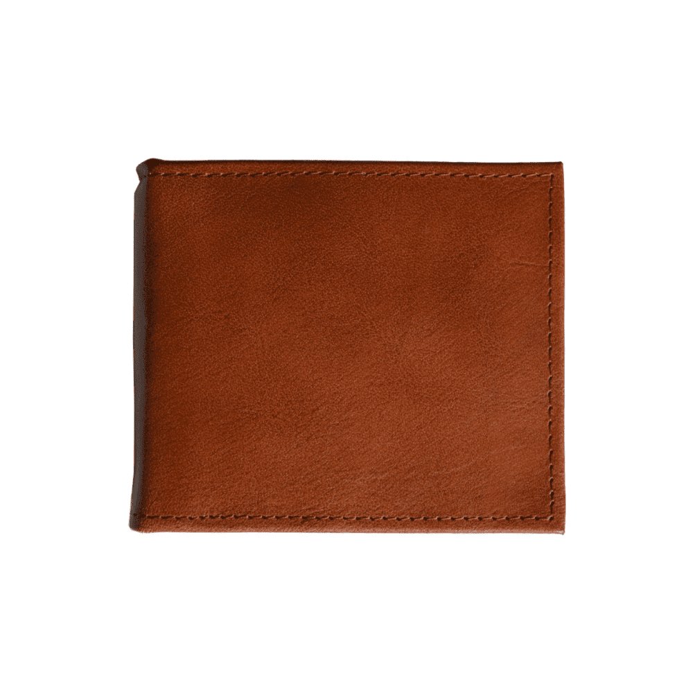 2. Front view of Papillon Wallet No. 33 in cognac leather, showcasing sleek design