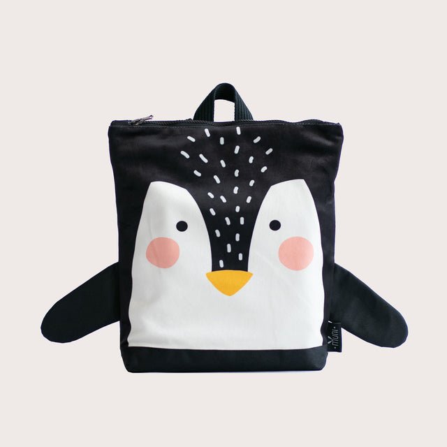 10. Studio shot of Muni Penguin backpack showcasing front design