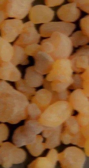 12. Close-up of amber resin pieces, highlighting a fragrance note