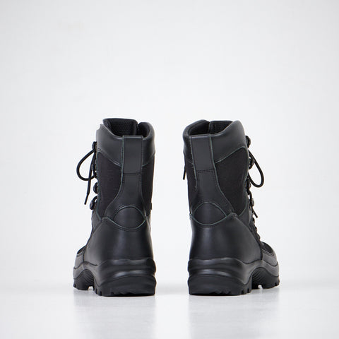 4. Side view of Samelin Waterproof Combat Boots 732 in black, emphasizing dual-layer slip-resistant outsole