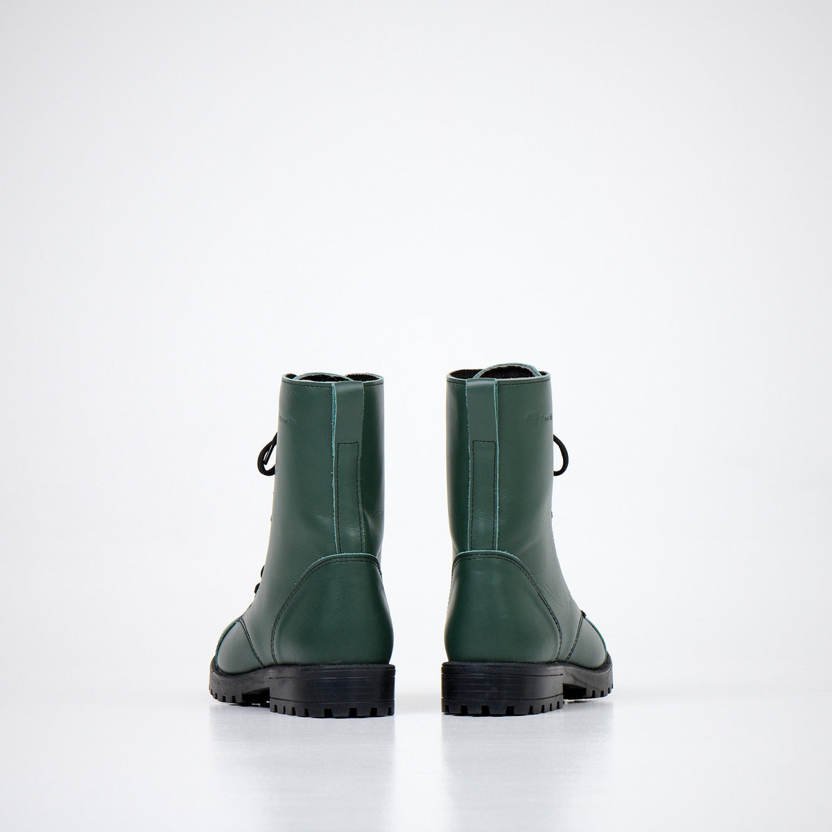 6. Back view of Samelin 511 Forest Green boots displaying sturdy construction